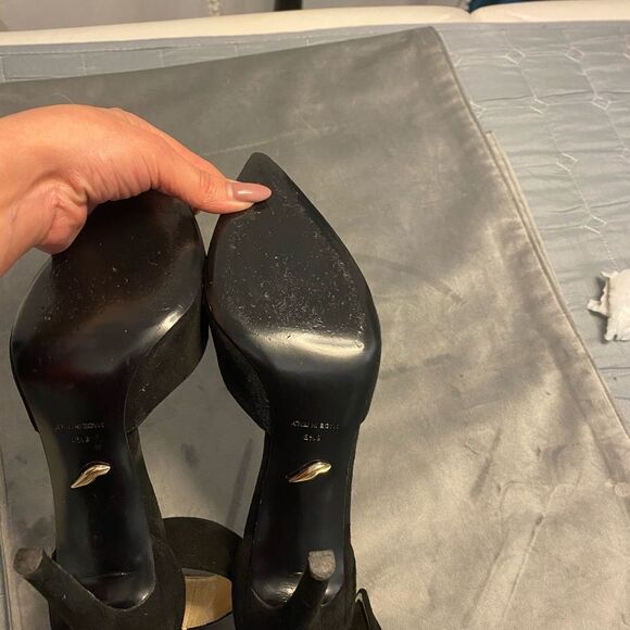 Diane Von furstenberg black suede heels, size 8,5 - Picture 9 of 10